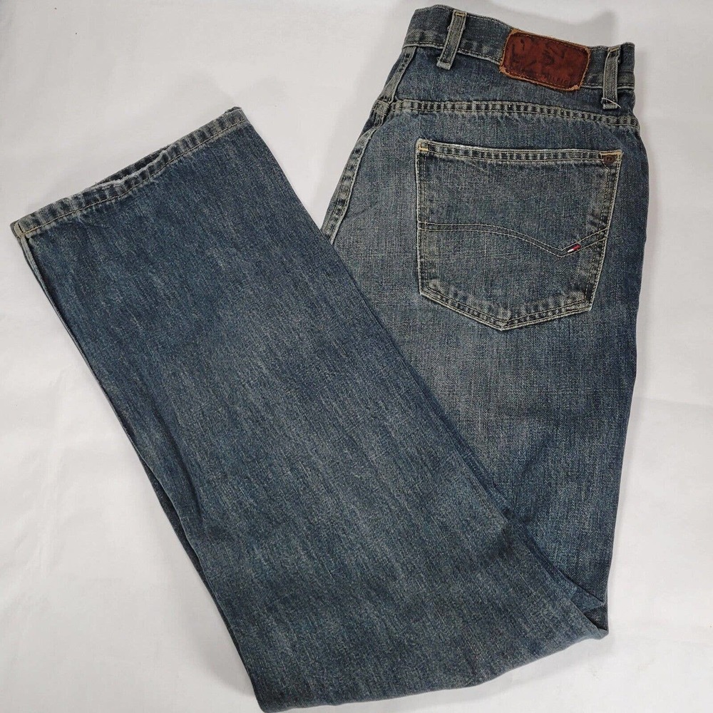 Tommy Hilfiger Jeans Straight Leg Denim Trousers Blue Mens 34x32”